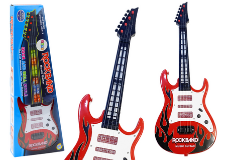 Electric Guitar For Kids Lights Melodies Red