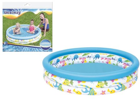Inflatable Pool For Children Fish 122 x 25 cm Bestway 51009