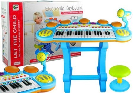 Kids Childrens 37 Key Electronic Keyboard Piano Mic Multi Musical Toy