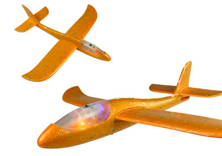 Large Styrofoam Glider Plane Orange