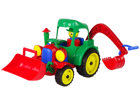 Large Tractor Excavator with Figure Rubber Wheels Moving Buckets