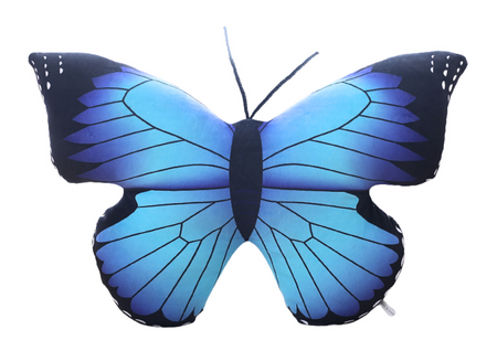 Mascot Plush Butterfly Blue Pillow 50 x 40 cm