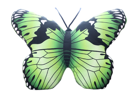 Mascot Plush Butterfly Green Pillow 50 x 40 cm