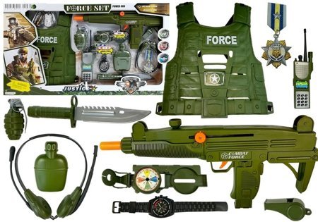 Military Play Set Rattling Machine Pistol