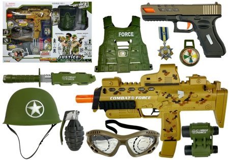 Military Toy Set Soft Bullet Pistols Glock MP7