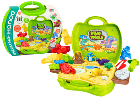 Playdough Dinosaur World In A Suitcase Molds Tools Green