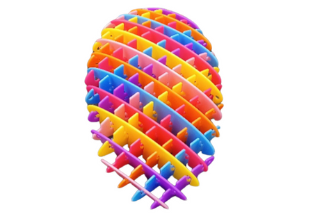 Rainbow Toy, Anti-stress, Flexible, Sensory, Colorful, 10 cm