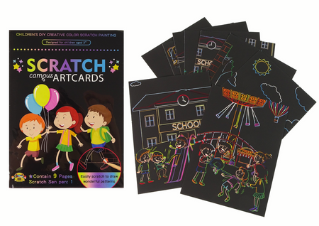 Scratch Coloring Book For Children School | Toys \ Creative toys