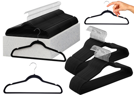 Set of Velvet Hangers Black 10 Pcs.