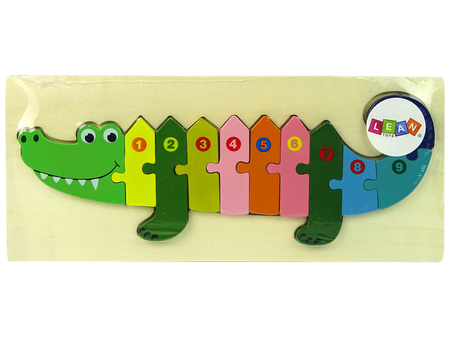 Set of Wooden Puzzles Crocodile Numbers