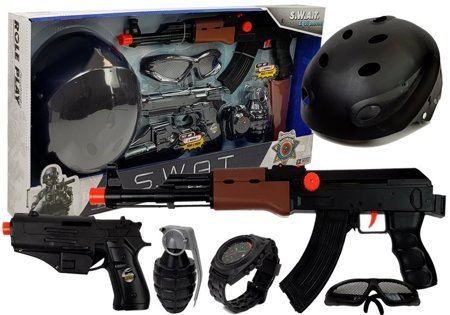 Set of a Policeman S.W.A.T. Pistols Helmet