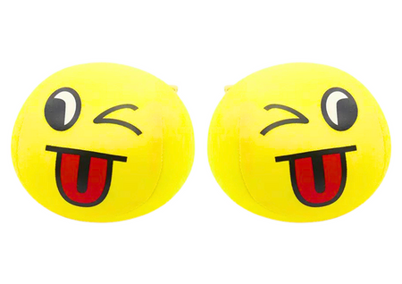 Soft Ball Smiley Emoji Ball Yellow 9cm