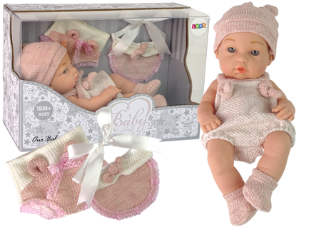 Sweet Baby Doll Sweater Hat Pink 30cm