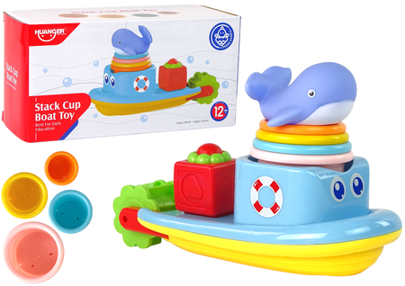 Whale Ship Pyramid Water Toy Set