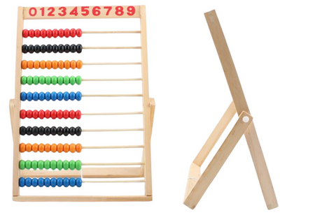 Wooden School Abacus Colored Beads