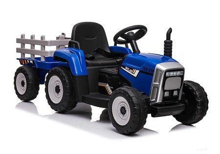 blue ride on tractor