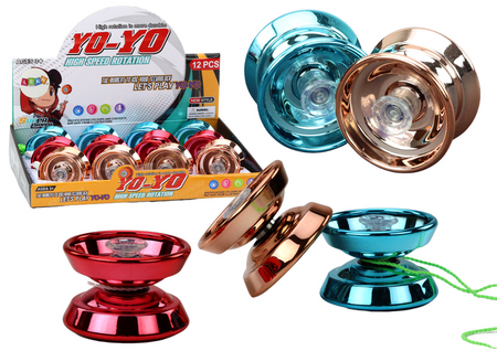 Yoyo Aluminum Classic Yoyo Blue Gold Red