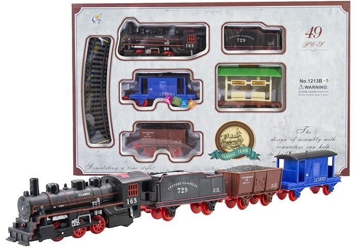 Battery Operated Realistic Train Set 49pcs | Toys \ Train sets and