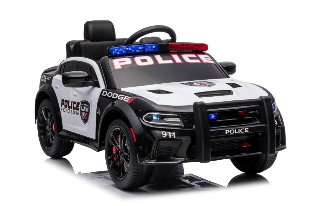 ﻿Battery-powered car Dodge Charger Police White and Black | Electric ...