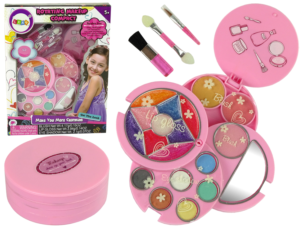 Beauty Set Round Palette Gloss Pink | Toys \ Beauty Sets \ For make-up