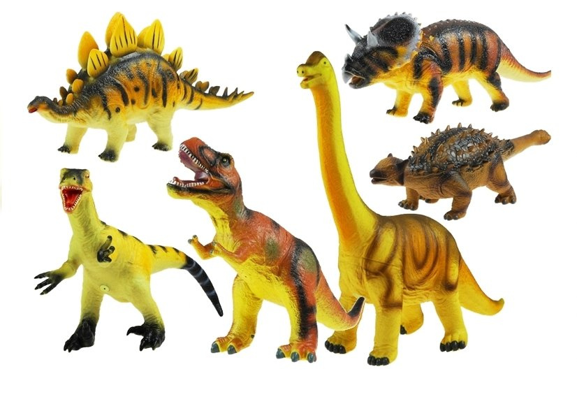 Big Rubber Dinosaurs 6 Types Realistic Figures Toys \ Educational