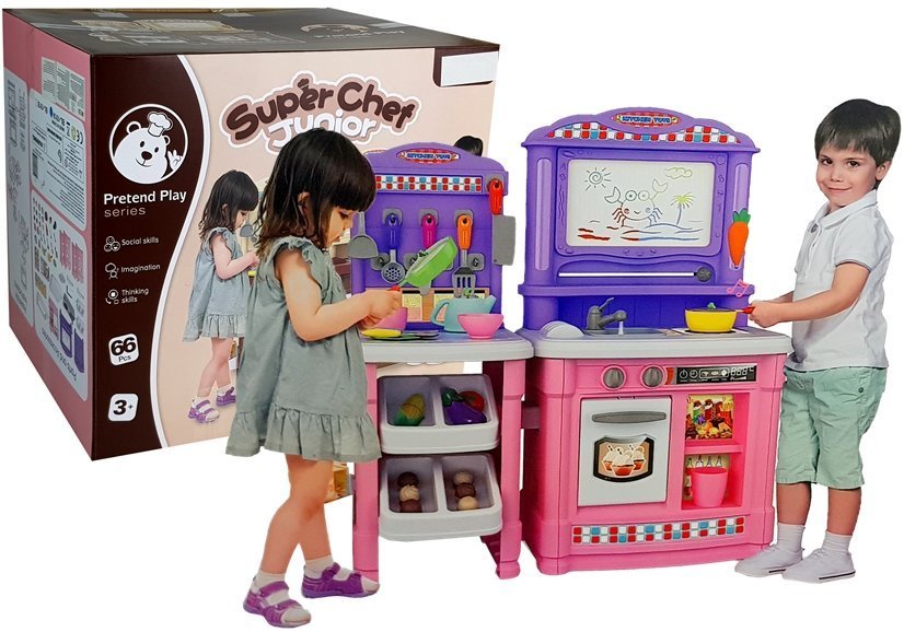 Children's Kitchen 66 items Pink and Kitchen Accessories Water | Toys