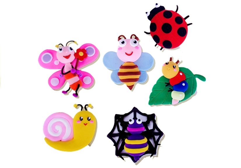 Creative Set Diy Modeling Clay Fridge Magnets 