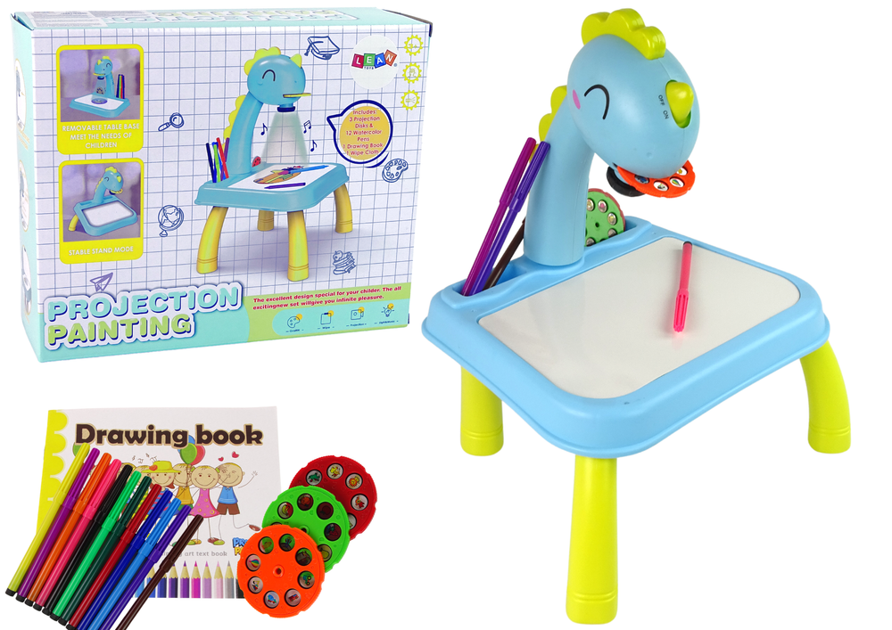 Kids Drawing Learning Projector Desk with Accessories Trace and