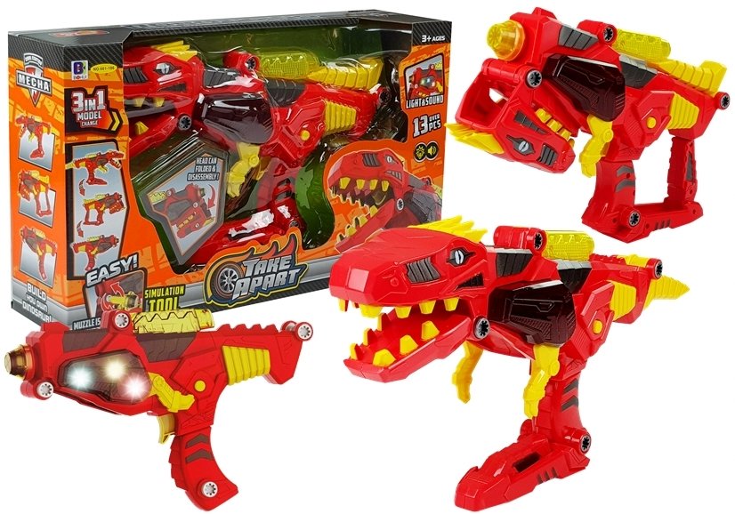 Dinosaur Weapon Gun 3 in 1 transforming with lights | Toys \ Dinosaurs