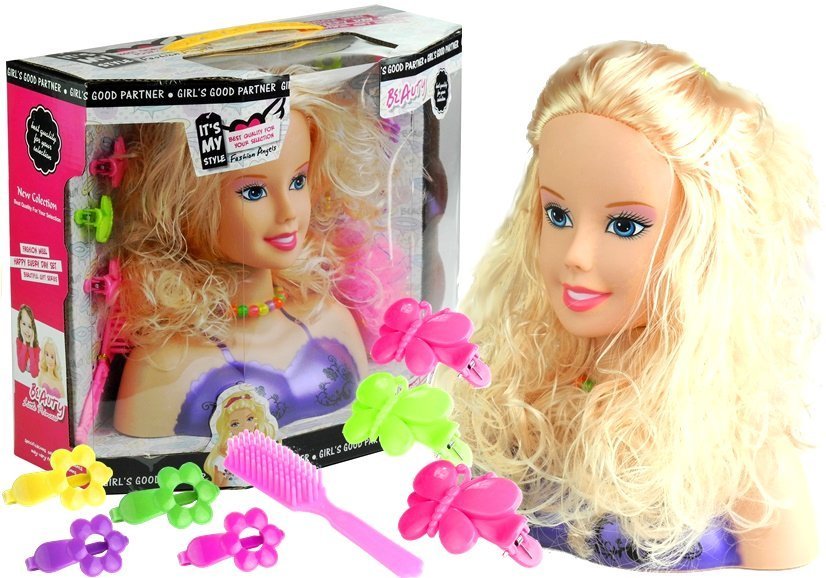 barbie head hair salon