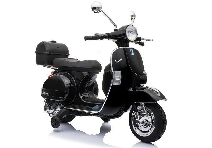 Vespa Scooter Electric Ride On Motorcycle Black Electric Rideon