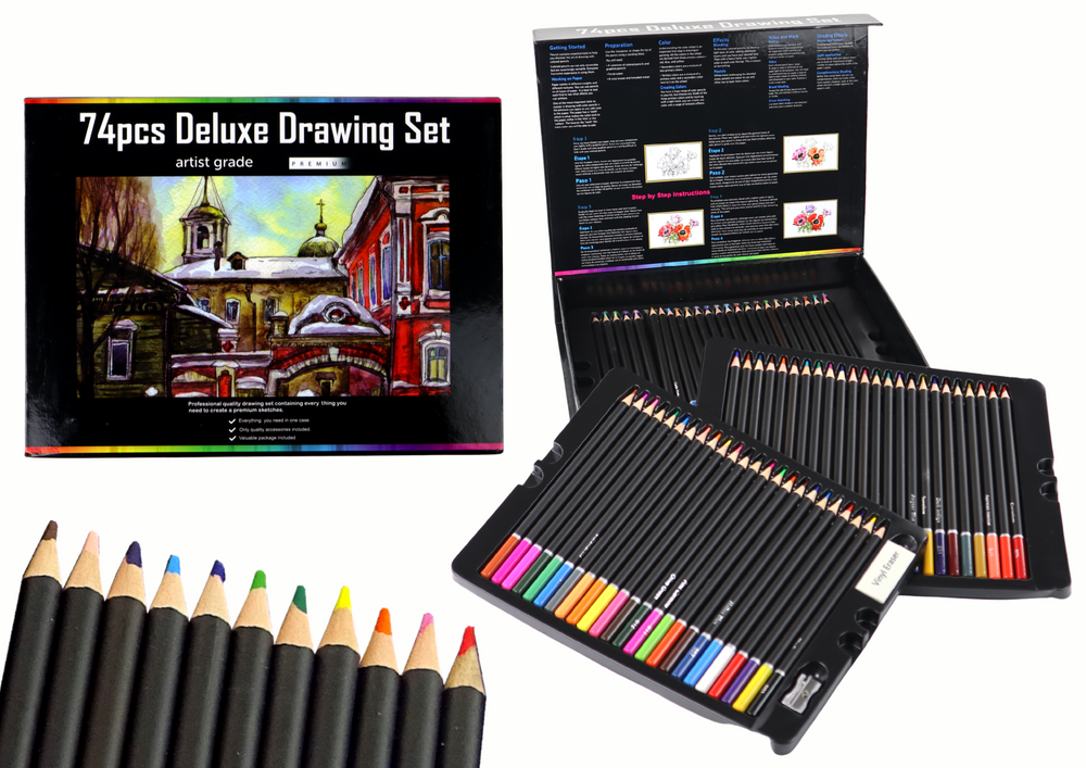 Drawing Set, Crayons in a Box, 74 pcs. XXL, Toys \ Creative toys