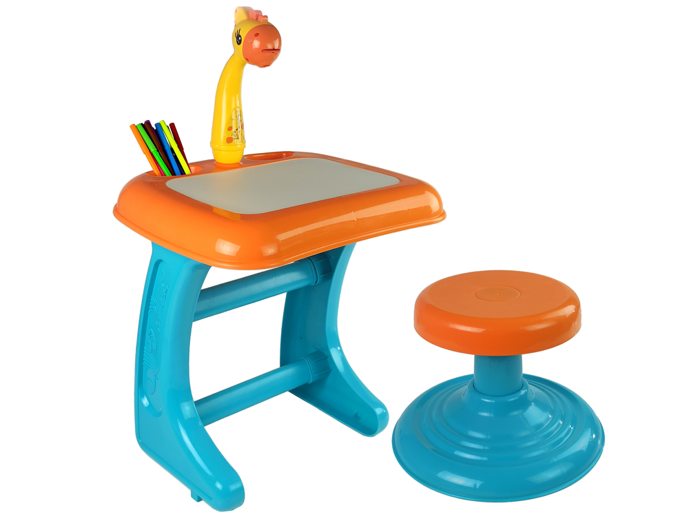 Dropship Large Drawing Projector Table With Kids Chair; Kids