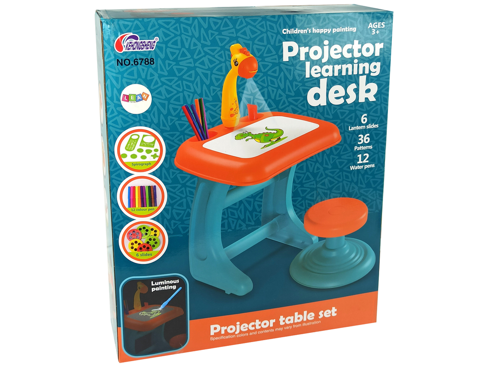 Dropship Large Drawing Projector Table With Kids Chair; Kids