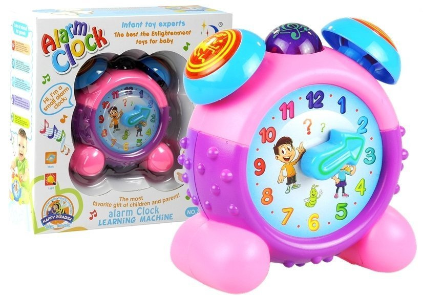 Educational alarm clock for toddlers Learning the hours Pink Toys