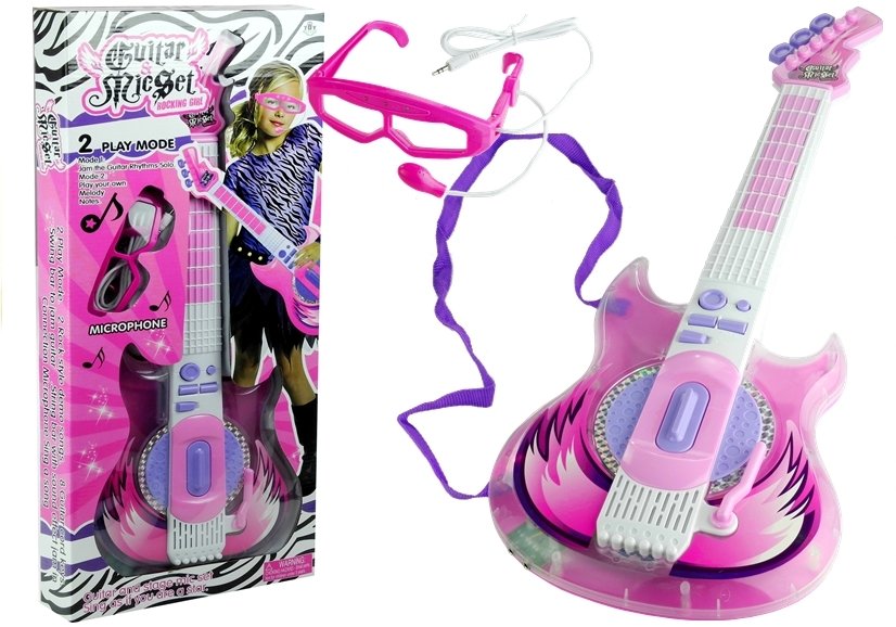 Electric Guitar Glasses WIth Microphone Pink Set | Toys \ Music and ...