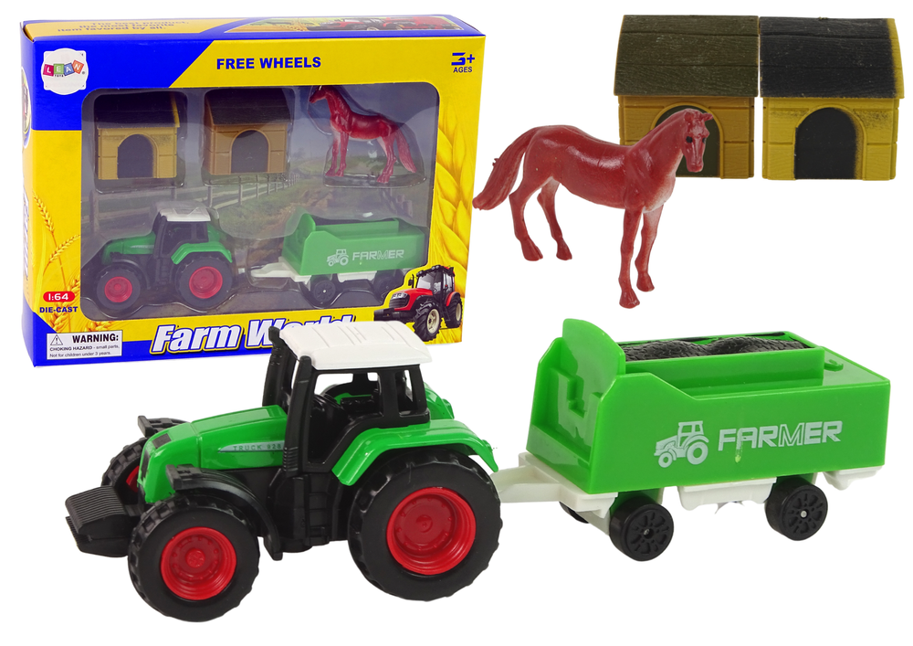 Farm Set Tractor Trailer Horse 164 Toys \ Tractors