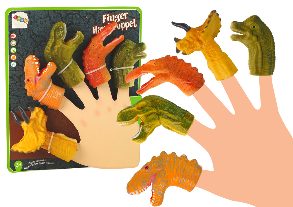 Finger Puppets Dinosaurs Animals 5 pcs., Toys \ Dinosaurs