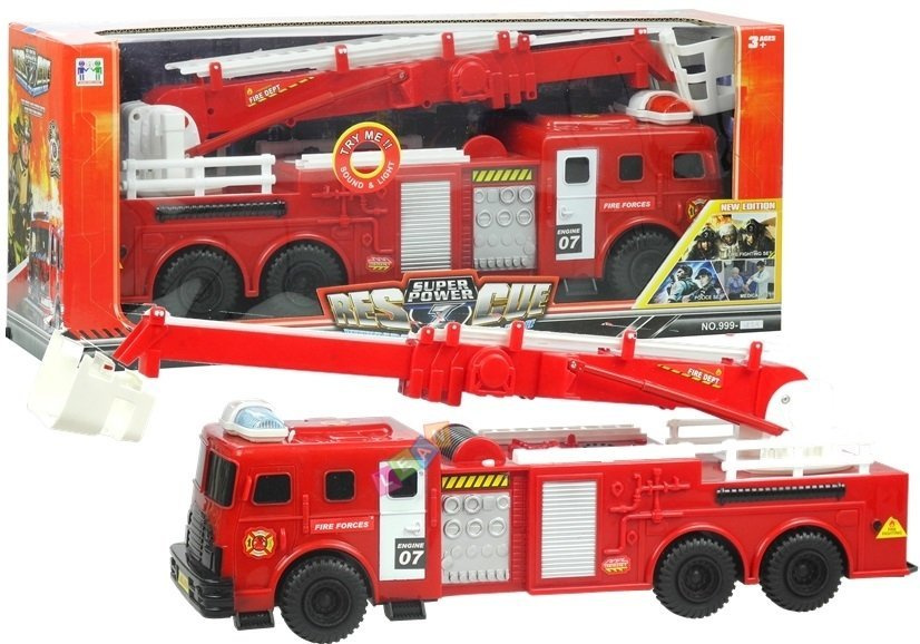 Fire Truck Toy with Moving Ladder - Fire Rescue Set for Children