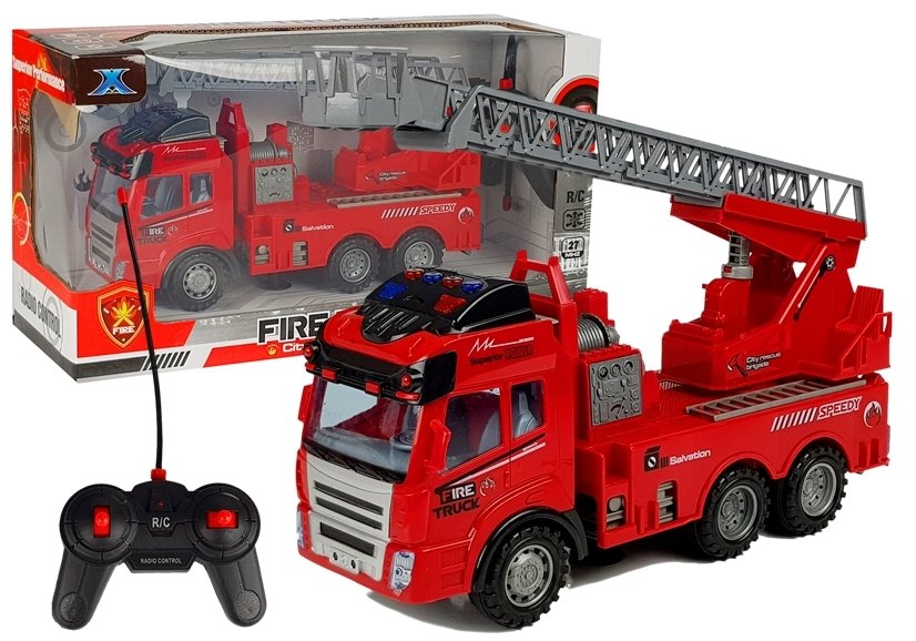 Fire Truck with Ladder R/C Remote Control with sounds | Toys \ R/C ...