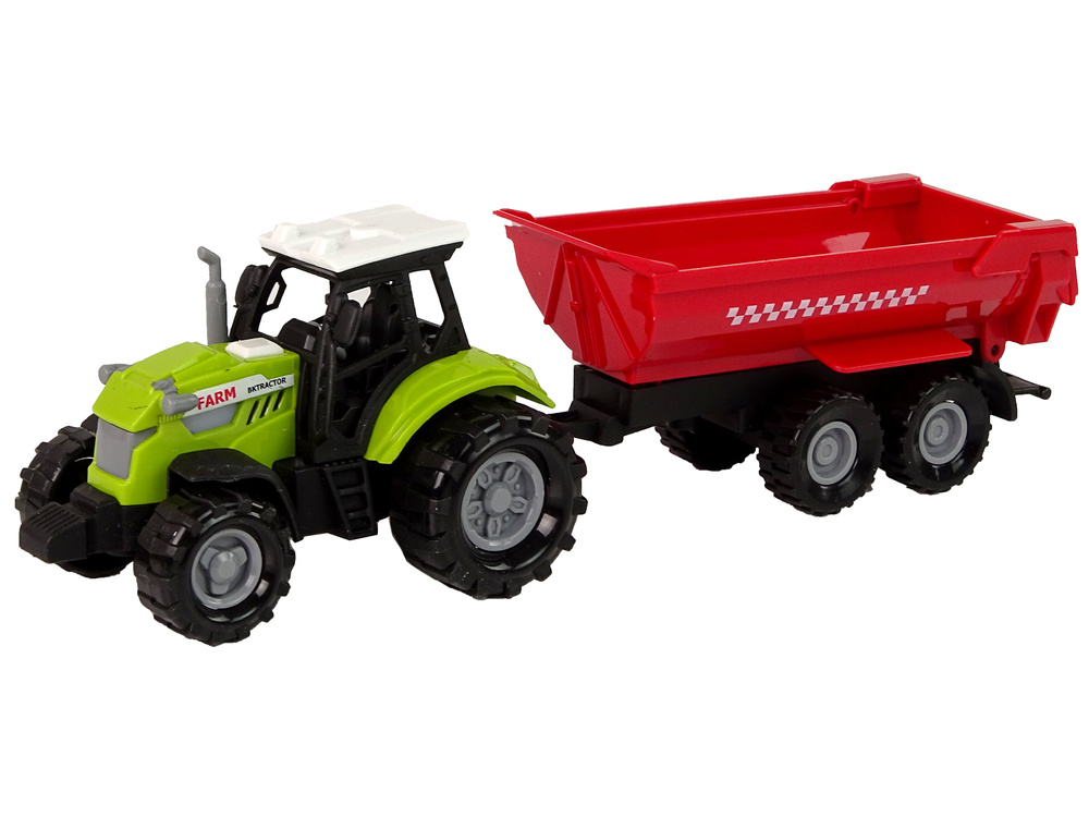 Green Tractor with Trailer Toys \ Tractors