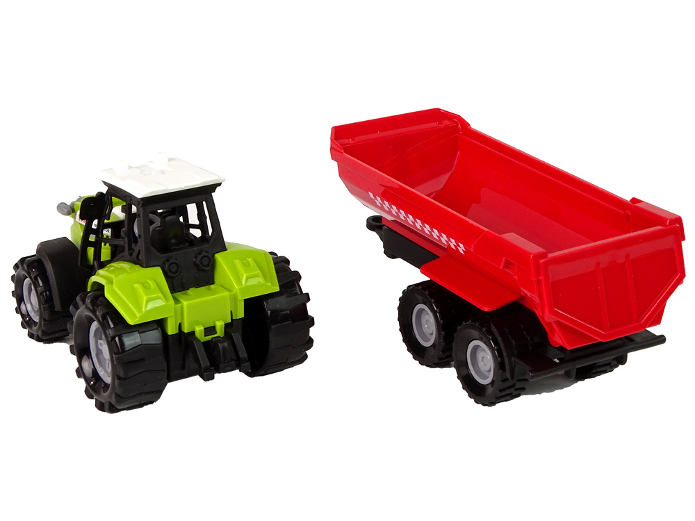 Green Tractor with Trailer Toys \ Tractors
