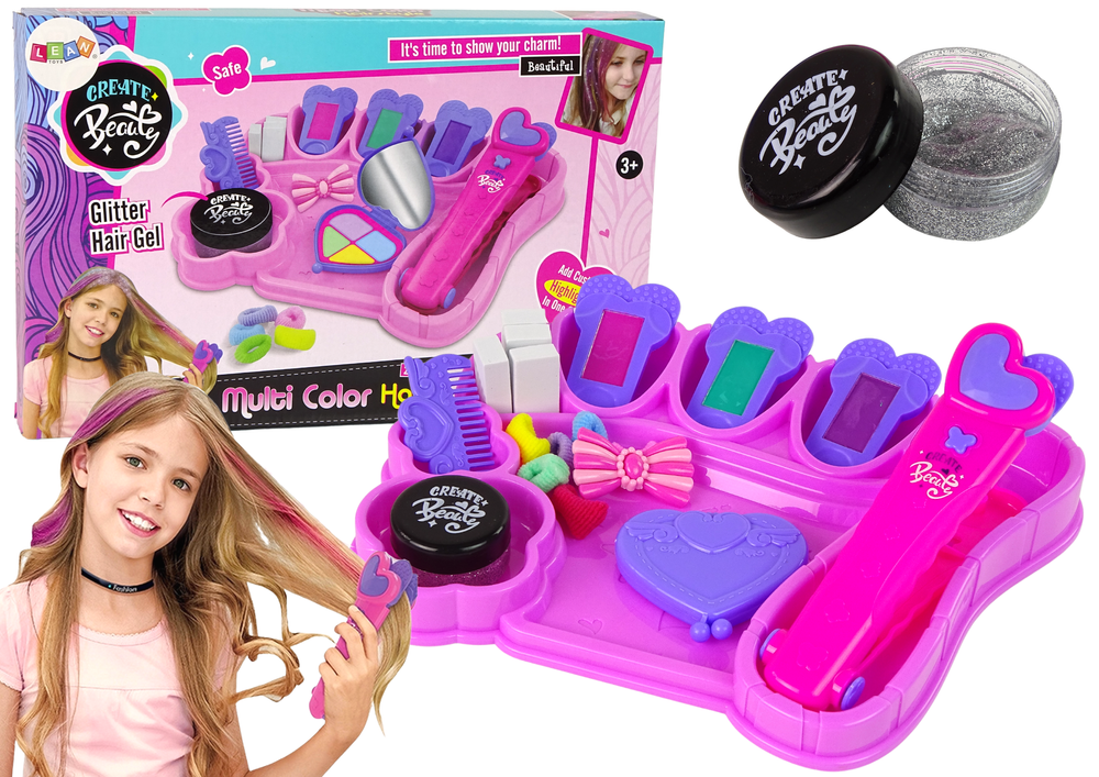 Hair Styling Kit Straightener with Coloured Chalks for Strands + Hair  accessories | Toys \ Beauty Sets |