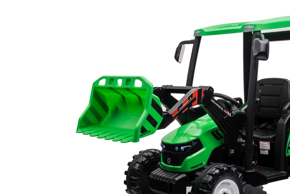 Hercules Battery-Powered Tractor With Trailer, Green 24V | Electric ...