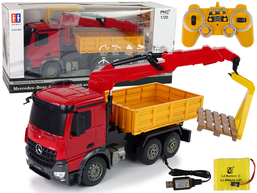 Bruder MB Arocs Construction Truck with Accessories – The Red