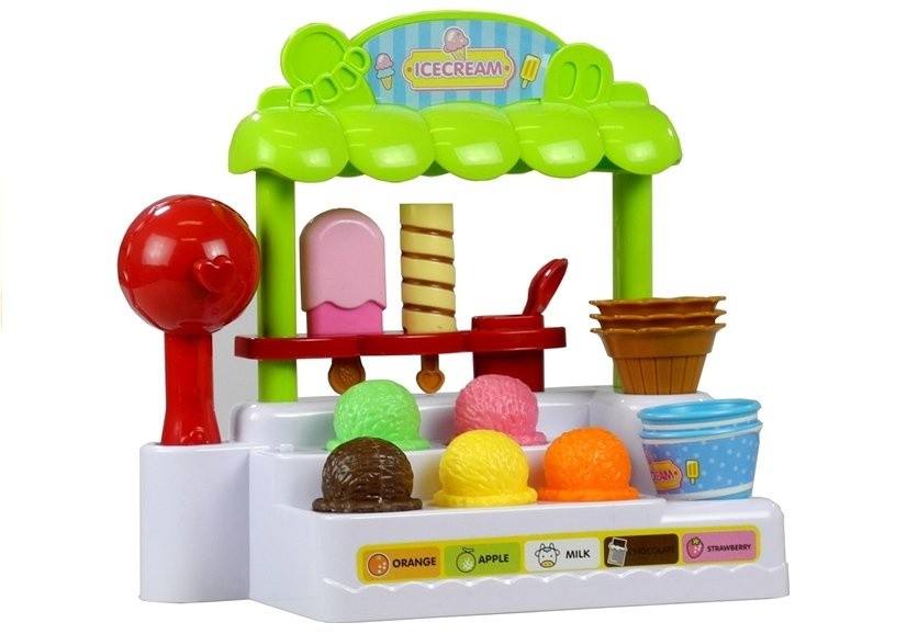 Ice Cream Shop Play Set with Cash Register & Bar Code Scanner Toys