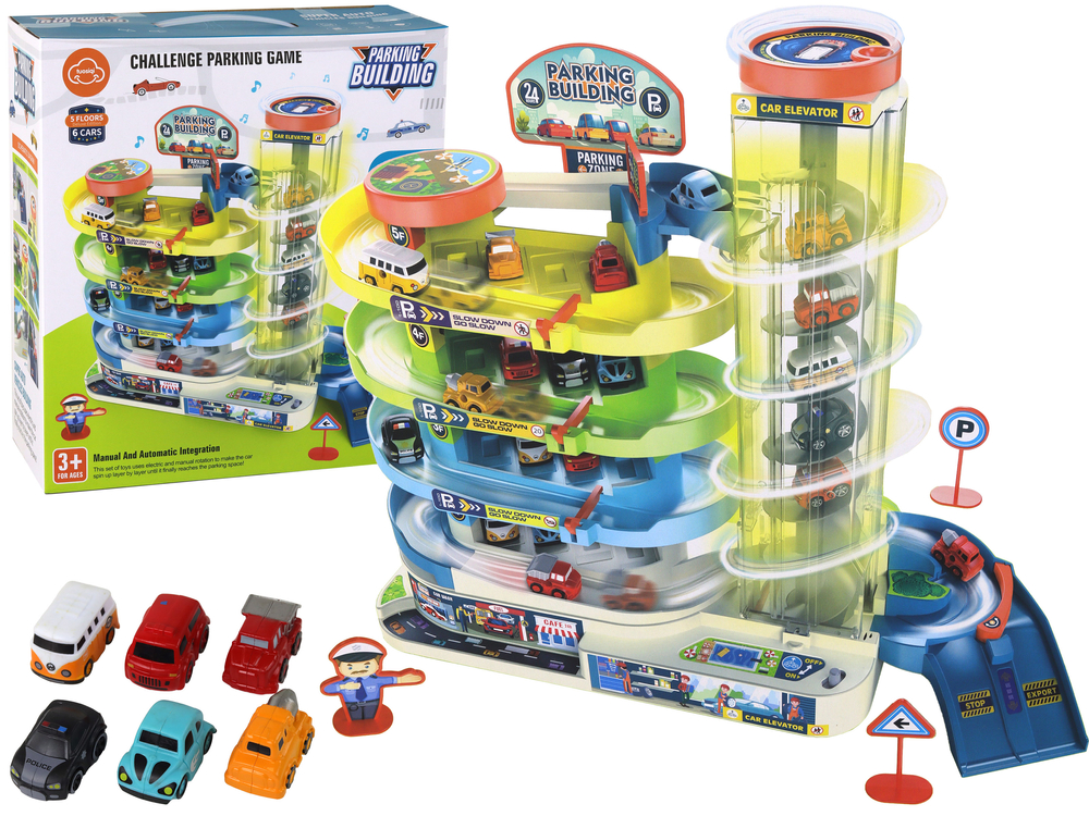 Interactive Multi-Story Parking Set for Cars, Lights and Sounds | Toys ...