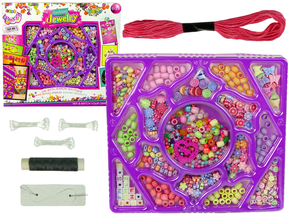 DIY Bracelet Making Kit Pink Beads, Toys \ Beauty Sets \ For making  jewellery