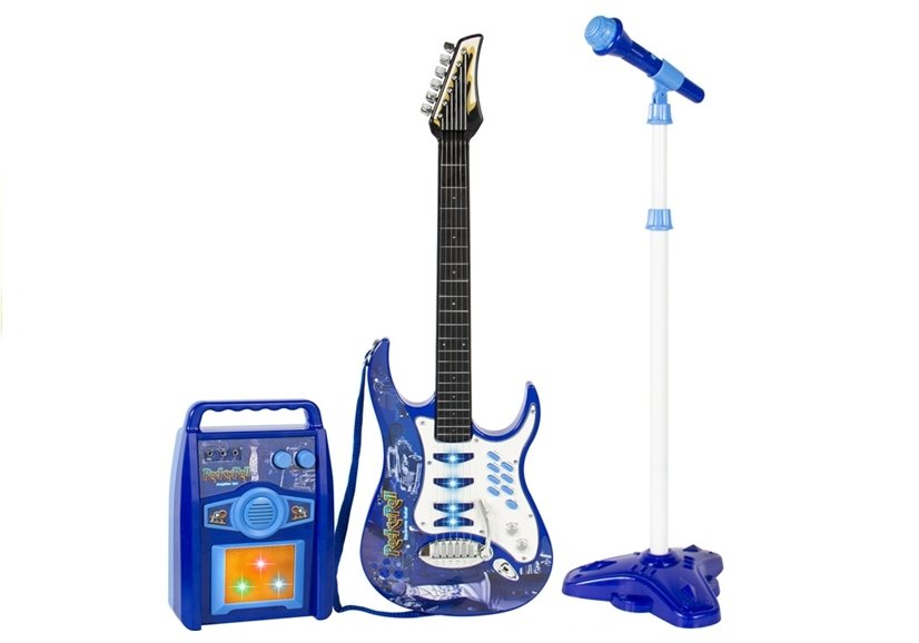 microphone with stand input mp3 Children's toy electric guitar amplifier 