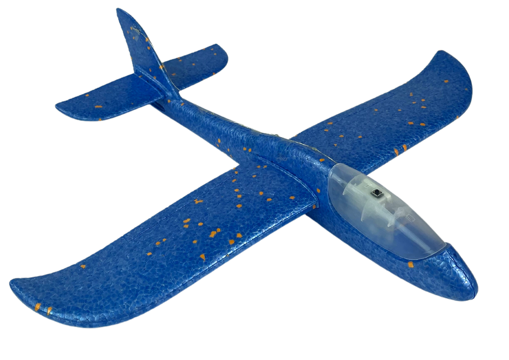 Large Styrofoam Glider Plane Blue Toys \ Planes